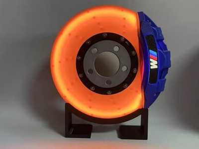 DIY Brake Disc LED Atmosphere Charging Desktop Wall-mounted Night Light Ornament (customizable)